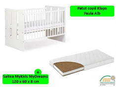 Patut Klups Paula Alb + Saltea 8 Mykids Mydreams foto