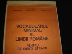 VOCABULAR MINIMAL AL LIMBII ROMANE PENTRU STUDENTII STRAINI-V. NEAGU-C. NEDELCU- foto
