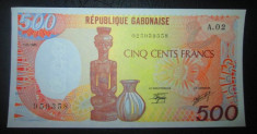 Gabon : 500 franci 1985 . UNC ( bancnota necirculata ) foto