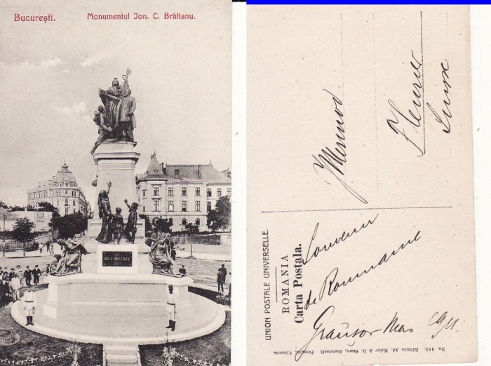 Bucuresti - Monumentul Bratianu