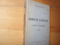 ALEXANDRU PHILIPPIDE - GRAMATICA ELEMENTARA A LIMBII ROMANE ( 1897 ! ) * foto