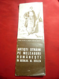 Afis- Artisti Straini pe Meleaguri Romanesti in sec.XIX -1974 ,48x70cm