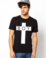 Tricou negru barbati - BOY foto