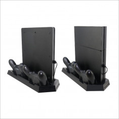 Stand Vertical - Cooler - Charging doc - usb hub PS4 Fat sau Slim - ID3 60098 foto