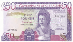 Bancnota Gibraltar 50 Pounds 1986 - P24 UNC ( valoare catalog $380! ) foto