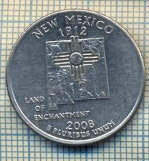 11762 MONEDA-S.U.A.-QUARTER DOLLAR NEW MEXICO -ANUL2008 P -STAREA CARE SE VEDE