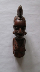 BUST-arta africana-FEMEIE DIN AFRICA-lemn exotic,vintage foto