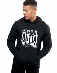 Hanorac Barbati Negru - Straight Outta Harghita foto