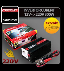 Invertor curent de la 12V la 220V 300W Carpoint - CRD-CAR0510302 foto