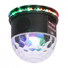 EFECT UFO ASTRO LED RGB 3W CU DIFUZOR INCORPORAT, BLUETOOTH, NEGRU foto