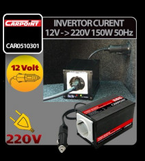 Invertor curent de la 12V la 220V 150W 50Hz Carpoint - CRD-CAR0510301 foto