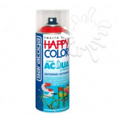 Spray vopsea Alb Lucios Ral 9010 HappyColor Acqua pe baza de apa, 400ml foto