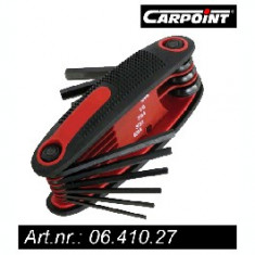 Set 8 chei imbus Carpoint cu capuri tip HEX 1,5-8,0 mm foto