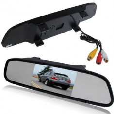Display auto LCD 4.3&amp;quot; D703 pe oglinda retrovizoare foto