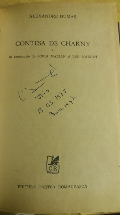 myh 542 - CONTESA DE CHARNY - ALEXANDRE DUMAS - 2 VOL - ED 1974