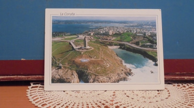 SPANIA - LA CORUNA, TARA BASCILOR - VEDERE AERIANA A ORASULUI SI GOLFULUI foto