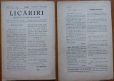 Revista literara Licariri, an 1 , nr. 1, Bucuresti , 1930, semnata pe prima pagina de Nicolae Iorga