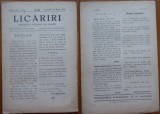 Revista literara Licariri , an 1 , nr. 1 , Bucuresti , 1930