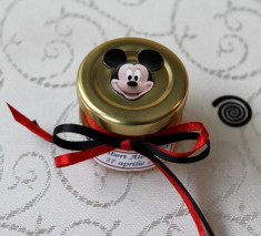 Marturii botez borcanele miere cu Mickey Mouse BB12F foto