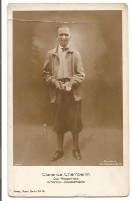 (B) carte postala-AVIATOR-Clarence Duncan Chamberlin foto