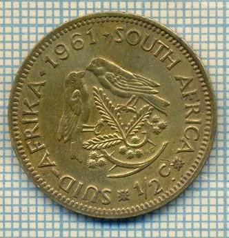 11820 MONEDA - AFRICA DE SUD - 1/2 CENT - ANUL 1961 -STAREA CARE SE VEDE foto