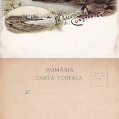 Salutari din Constanta-Portul- litografie