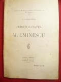 D.Caracostea - Personalitatea lui Eminescu - Ed. Socec 1926 , 80 pag