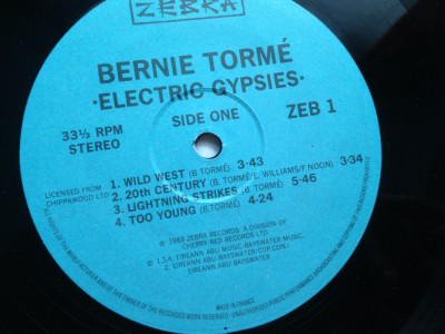 BERNIE TORME ( GILLAN , Ozzy Osbourne ) - ELECTRIC GYPSIES (1983,ZEBRA,FRANCE) foto
