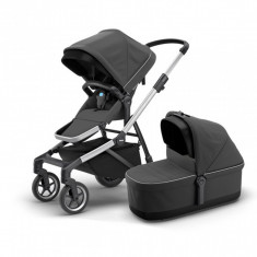 Carucior Thule Sleek + Landou Thule Bassinet Shadow Grey foto