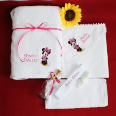 Trusou botez personalizat cu nume si Minnie Mouse NKB004 foto