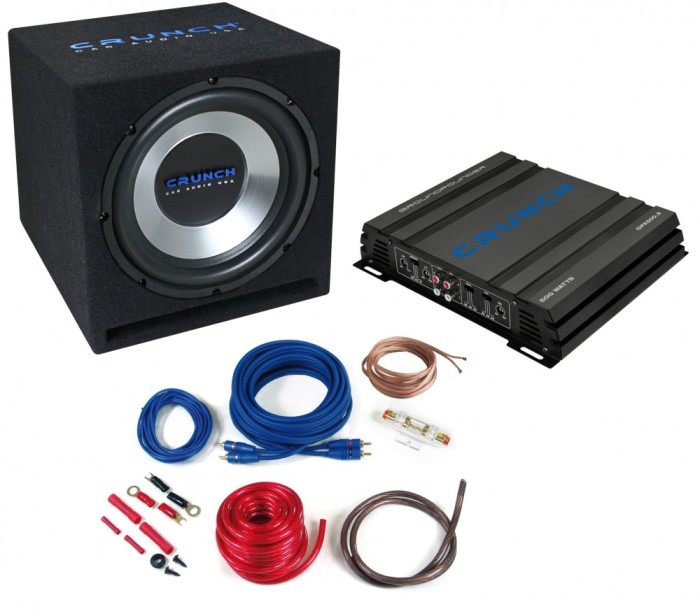 Pachet Bass Auto (Amplificator, Statie + Subwoofer Bass + Kit de Cabluri) Crunch Ground Pounder 750 W 30 cm - BLO-CBP 500 Pachet Bass Auto (Amplificator, Statie + Subwoofer Bass + Kit de Cabluri) Crunch Ground Pounder 750 W 30 cm - BLO-CBP 500