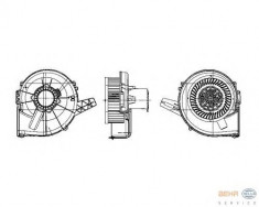 Motor ventilator habitaclu Vw Polo (9n_) 1.2 12V 1.4 16V FSI TDI 1.6 1.8 GTI GTi Cup Edition 1.9 SDI HELLA - 8EW 009 157-131 foto