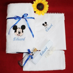 Trusou botez personalizat cu nume si Mickey Mouse NKB003 foto