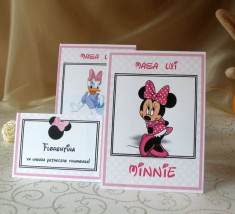 Carduri asezare botez Minnie Mouse MMC02 foto