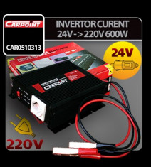 Invertor curent de la 24V la 220V 600W Carpoint - CRD-CAR0510313 foto