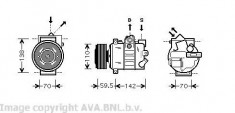 Compresor clima, aer conditionat Skoda Fabia 1.2 12V TDI TSI 1.6 AVA QUALITY COOLING - VWK220 foto