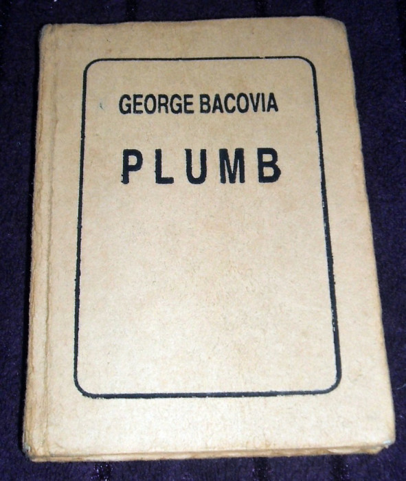 George Bacovia - Plumb (1994), antologie liliput pe hartie colorata, mini book