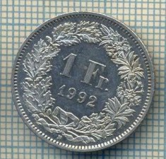 11806 MONEDA - ELVETIA - 1 FRANC - ANUL 1992 -STAREA CARE SE VEDE