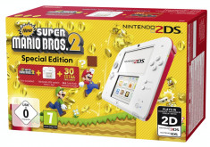 Nintendo 2DS alb + rosu incl. New Super Mario Bros. 2 foto