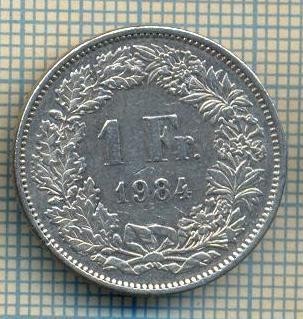 11810 MONEDA - ELVETIA - 1 FRANC - ANUL 1984 -STAREA CARE SE VEDE foto