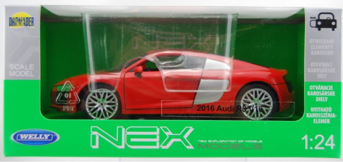 Macheta AUDI R8 V10 - 2016 - Welly scara 1:24