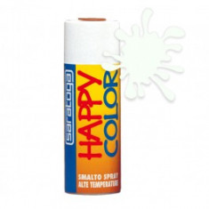 Spray vopsea termorezistenta Alb Ral, HappyColor pentru temperaturi ridicate, 400ml foto