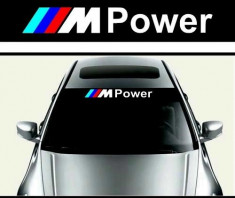 Sticker parasolar auto MPOWER (126 x 16cm) foto