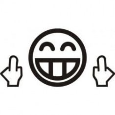 Stickere auto JDM smiley foto