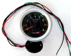 Ceas indicator bord 8000 RPM, Type-R, 52mm foto