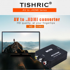 CONVERTOR AV RCA LA HDMI-Model 2019-Procesor Mai Puternic FULL HD AUDIO SI VIDEO foto