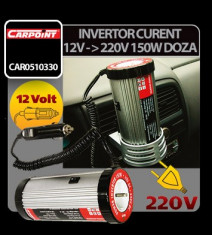 Invertor curent de la 12V la 220V 150W tip doza Carpoint - CRD-CAR0510330 foto