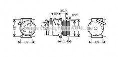 Compresor clima, aer conditionat Volvo C30 2.4 i D3 D4 T5 AVA QUALITY COOLING - FDK433 foto