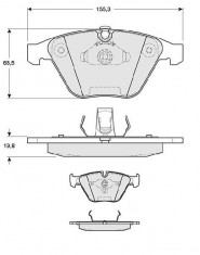 Placute frana fata set BMW - E60 , E90 , E91 , E92 , E93 - PFF65747 foto