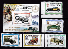 Coreea 1986 automobile masini MI 2713-2717 + bl.211 MNH w54 foto